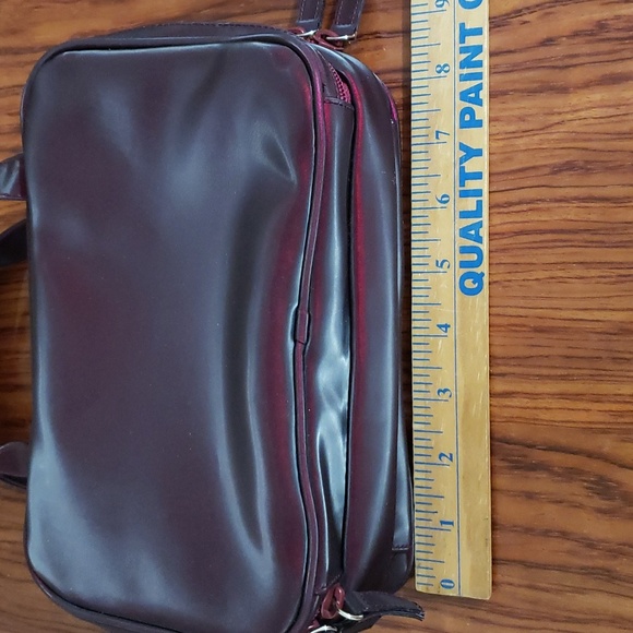 Avon Cosmetic Makeup Bag Travel Case Multi-Compartment Maroon Zipper Closures - Picture 10 of 14